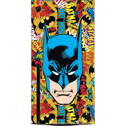 DC Comics Batman Mask Vintage Pattern Xbox Series X Console Skin