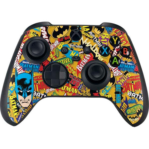 DC Comics Batman Mask Vintage Pattern Xbox Series X Controller Skin