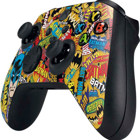 DC Comics Batman Mask Vintage Pattern Xbox Series X Controller Skin