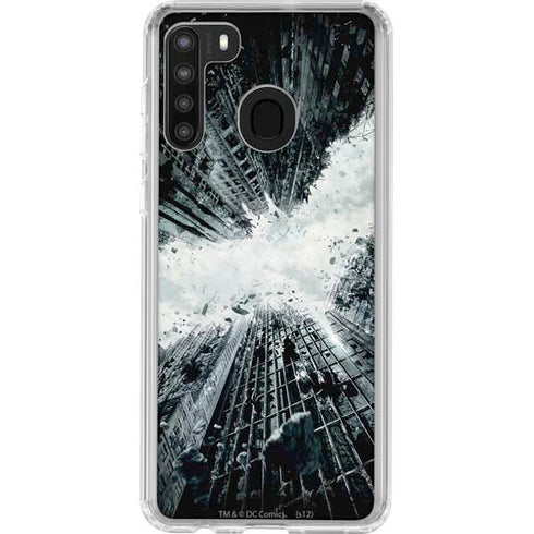 DC Comics Batman Dark Knight Rises Poster Galaxy A21 Clear Case