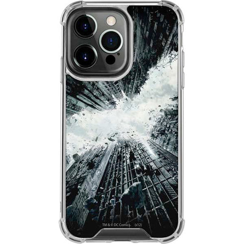 DC Comics Batman Dark Knight Rises Poster iPhone 14 Pro Clear Case