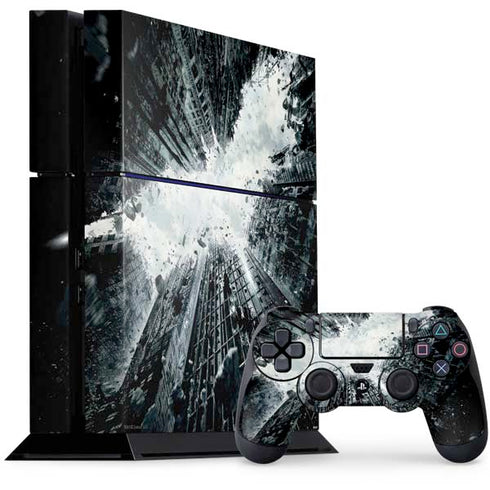 DC Comics Batman Dark Knight Rises Poster PS4 Console and Controller Bundle Skin