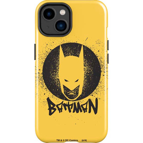 DC Comics Batman Graffiti Art iPhone 14 Plus Impact Case