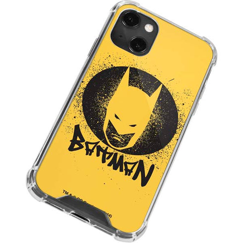 DC Comics Batman Graffiti Art iPhone 14 Plus Clear Case