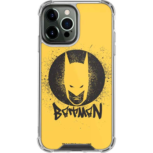 DC Comics Batman Graffiti Art iPhone 14 Pro Max Clear Case