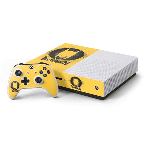 DC Comics Batman Graffiti Art Xbox One S Console and Controller Bundle Skin