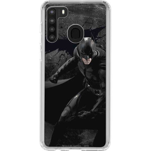 DC Comics Batman The Dark Knight Action pose Galaxy A21 Clear Case