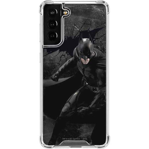 DC Comics Batman The Dark Knight Action pose Galaxy S21 FE Clear Case