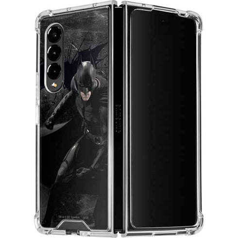 DC Comics Batman The Dark Knight Action pose Galaxy Z Fold4 5G Clear Case