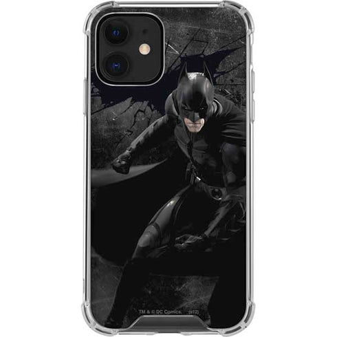 DC Comics Batman The Dark Knight Action pose iPhone 12 Clear Case