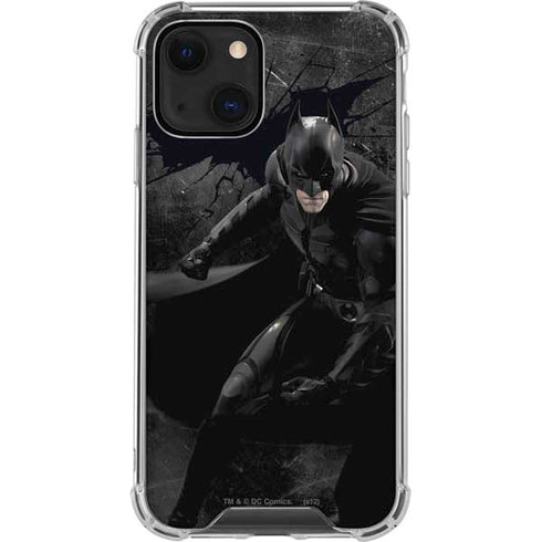 DC Comics Batman The Dark Knight Action pose iPhone 13 Mini Clear Case