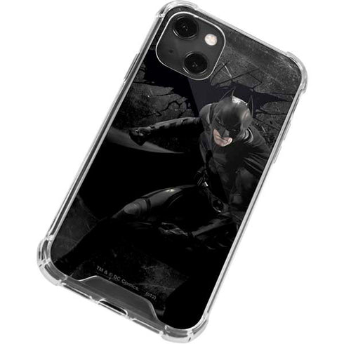 DC Comics Batman The Dark Knight Action pose iPhone 14 Plus Clear Case