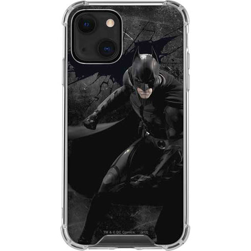 DC Comics Batman The Dark Knight Action pose iPhone 14 Plus Clear Case