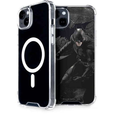 DC Comics Batman The Dark Knight Action pose iPhone 14 Plus MagSafe Case