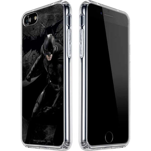 DC Comics Batman The Dark Knight Action pose iPhone SE (2nd & 3rd Gen) Clear Case