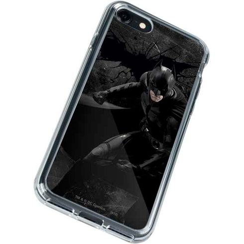 DC Comics Batman The Dark Knight Action pose iPhone SE (2nd & 3rd Gen) Clear Case