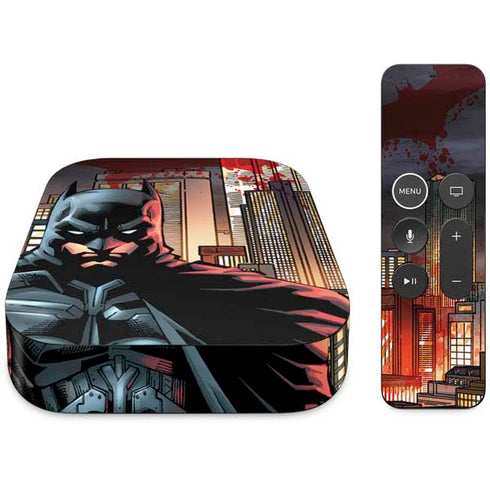 DC Comics Batman The Dark Knight Comic Art in Gotham City Apple TV Skin