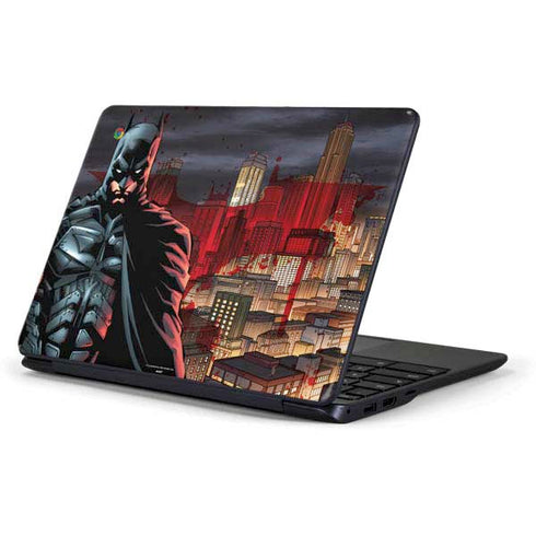 DC Comics Batman The Dark Knight Comic Art in Gotham City Samsung Chromebook Skin