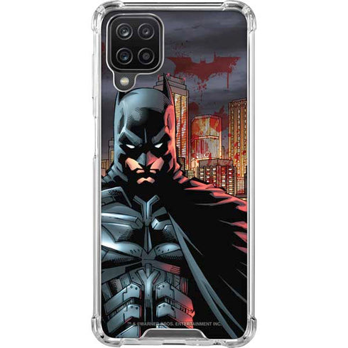 DC Comics Batman The Dark Knight Comic Art in Gotham City Galaxy A12 Clear Case