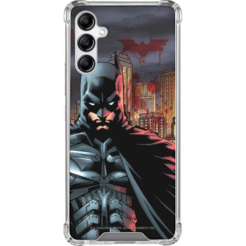 DC Comics Batman The Dark Knight Comic Art in Gotham City Galaxy A14 5G Clear Case
