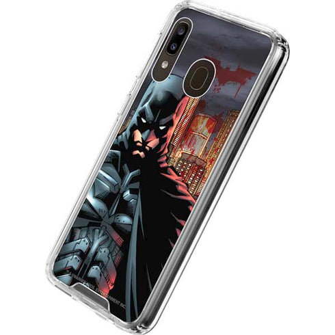 DC Comics Batman The Dark Knight Comic Art in Gotham City Galaxy A30 Clear Case