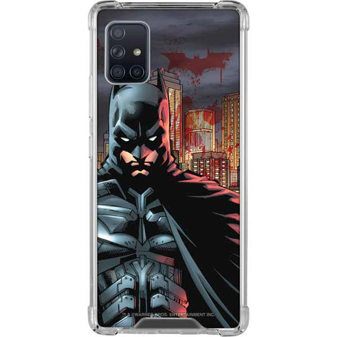 DC Comics Batman The Dark Knight Comic Art in Gotham City Galaxy A51 5G Clear Case
