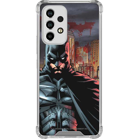 DC Comics Batman The Dark Knight Comic Art in Gotham City Galaxy A53 5G Clear Case