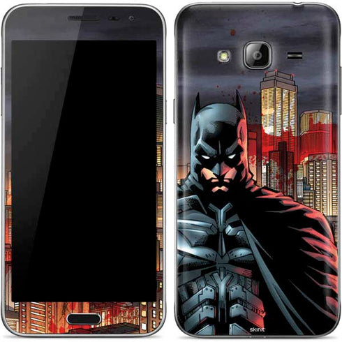 DC Comics Batman The Dark Knight Comic Art in Gotham City Galaxy J3 Skin