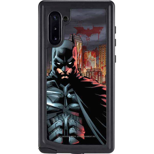 DC Comics Batman The Dark Knight Comic Art in Gotham City Galaxy Note 10 Waterproof Case