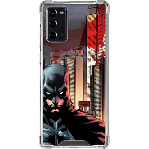 DC Comics Batman The Dark Knight Comic Art in Gotham City Galaxy Note20 5G Clear Case