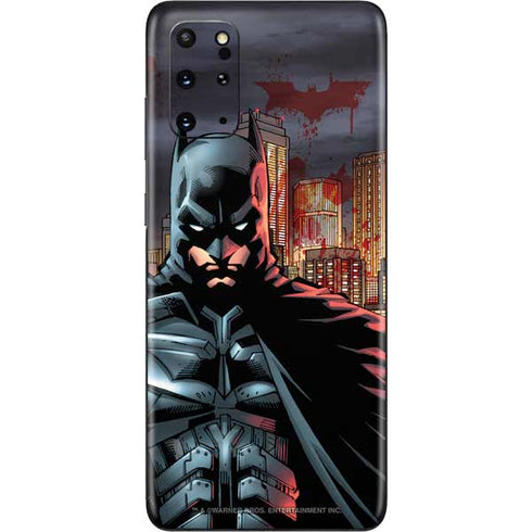 DC Comics Batman The Dark Knight Comic Art in Gotham City Galaxy S20 Plus Skin
