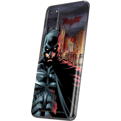 DC Comics Batman The Dark Knight Comic Art in Gotham City Galaxy S20 Plus Skin