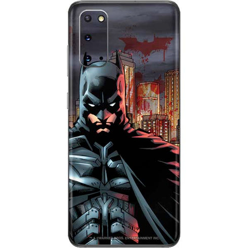 DC Comics Batman The Dark Knight Comic Art in Gotham City Galaxy S20 Skin
