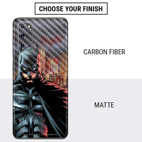 DC Comics Batman The Dark Knight Comic Art in Gotham City Galaxy S20 Skin