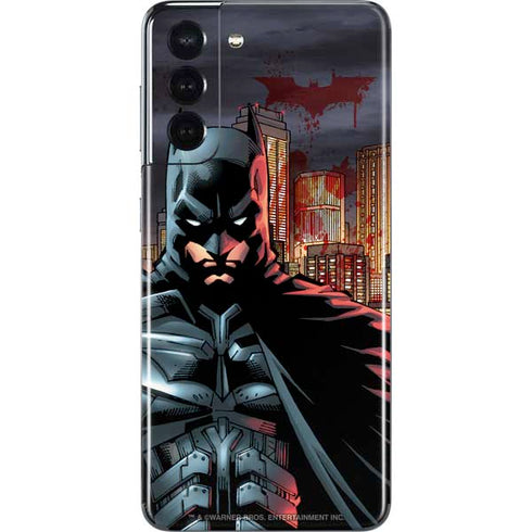 DC Comics Batman The Dark Knight Comic Art in Gotham City Galaxy S21 5G Skin