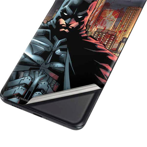 DC Comics Batman The Dark Knight Comic Art in Gotham City Galaxy S21 5G Skin