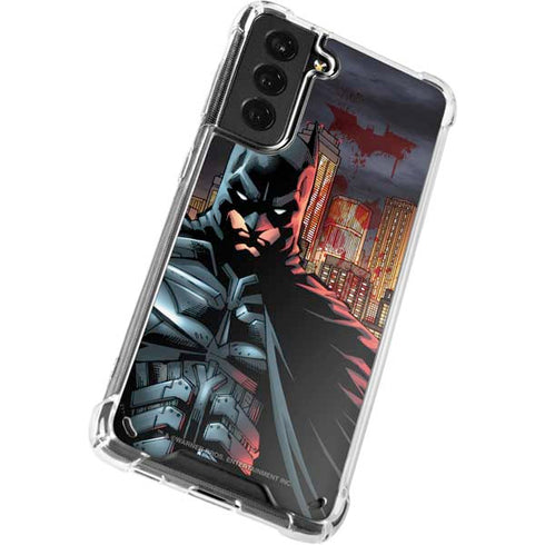 DC Comics Batman The Dark Knight Comic Art in Gotham City Galaxy S21 Plus 5G Clear Case