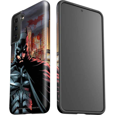 DC Comics Batman The Dark Knight Comic Art in Gotham City Galaxy S21 Plus 5G Pro Case