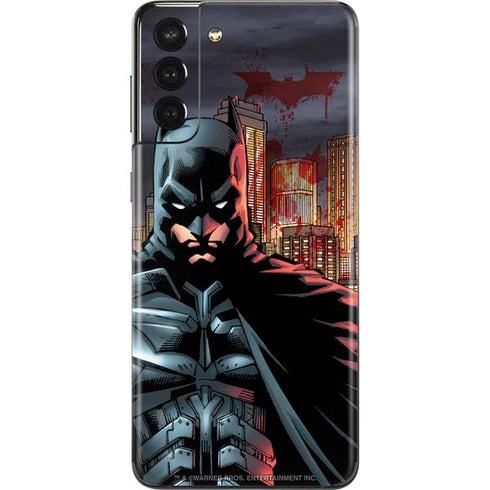 DC Comics Batman The Dark Knight Comic Art in Gotham City Galaxy S21 Plus 5G Skin