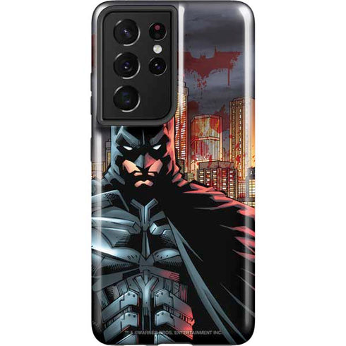DC Comics Batman The Dark Knight Comic Art in Gotham City Galaxy S21 Ultra 5G Pro Case