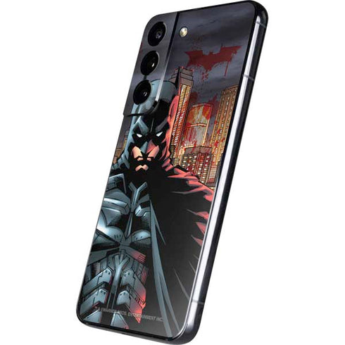 DC Comics Batman The Dark Knight Comic Art in Gotham City Galaxy S22 Skin