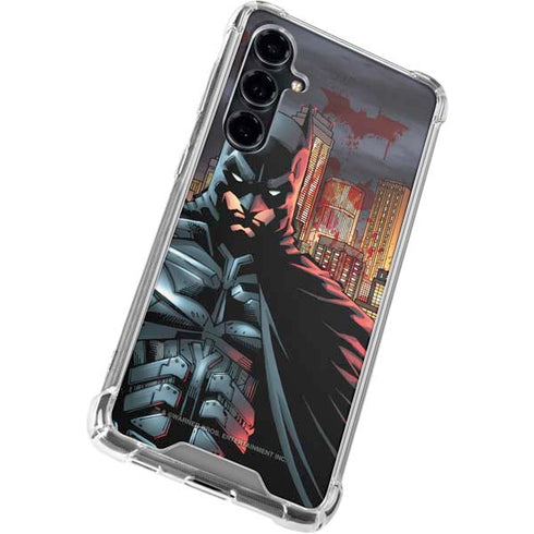DC Comics Batman The Dark Knight Comic Art in Gotham City Galaxy S23 FE Clear Case