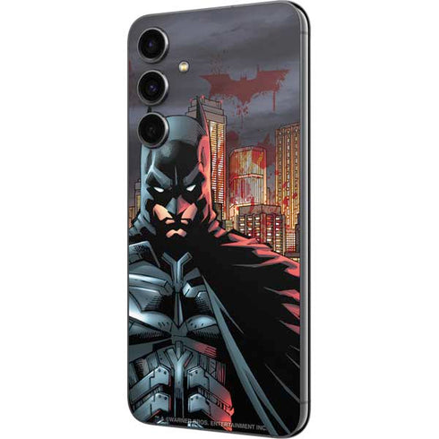 DC Comics Batman The Dark Knight Comic Art in Gotham City Galaxy S23 FE Skin