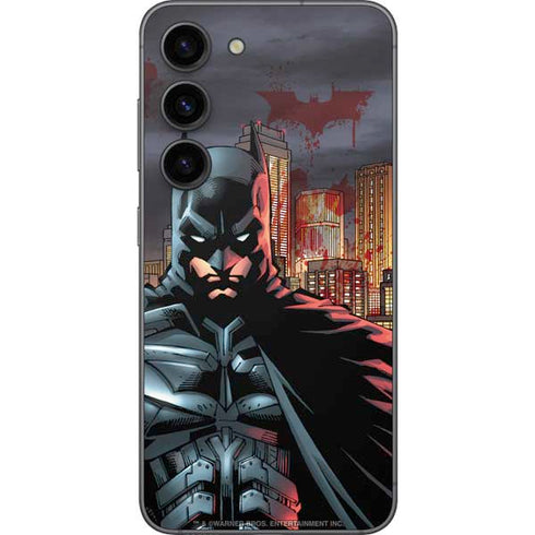 DC Comics Batman The Dark Knight Comic Art in Gotham City Galaxy S23 Skin