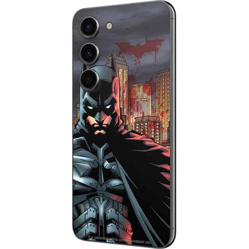 DC Comics Batman The Dark Knight Comic Art in Gotham City Galaxy S23 Skin