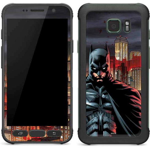 DC Comics Batman The Dark Knight Comic Art in Gotham City Galaxy S7 Active Skin