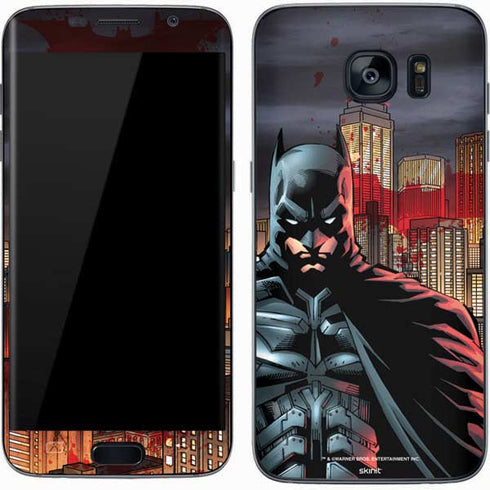 DC Comics Batman The Dark Knight Comic Art in Gotham City Galaxy S7 Skin