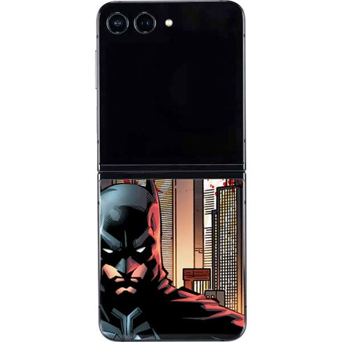 DC Comics Batman The Dark Knight Comic Art in Gotham City Galaxy Z Flip5 5G Skin