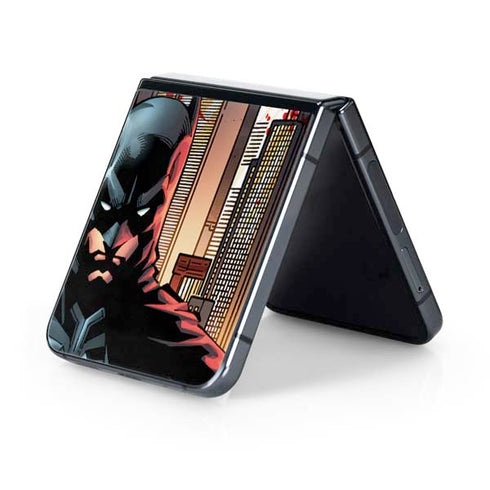 DC Comics Batman The Dark Knight Comic Art in Gotham City Galaxy Z Flip5 5G Skin