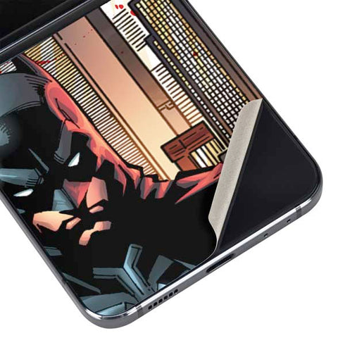 DC Comics Batman The Dark Knight Comic Art in Gotham City Galaxy Z Flip5 5G Skin